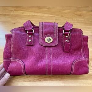 Pebbled Leather Coach Bag